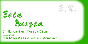 bela muszta business card